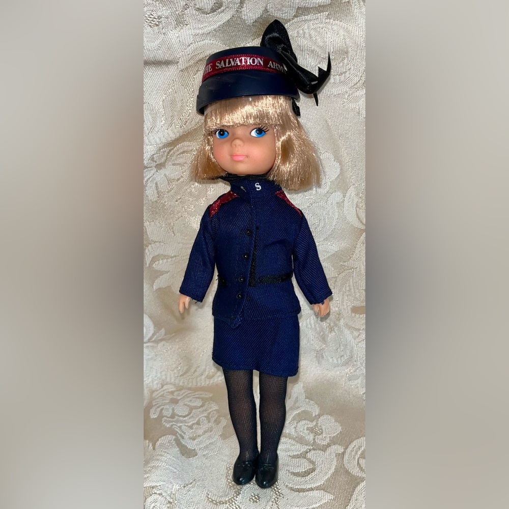 VTG Rare Salvation Army Marcie Lass Doll Blonde NIB 1960s London Collectible 8"
